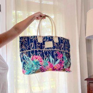EUC Lilly Pulitzer Jet Set Weekender Tote Bag